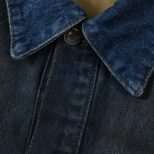 Trendy Retro Acid Wash Denim Men's Stand Bomber <b>Jacket</b> <b>Punk</b> Spray Painting Gradient Vintage Embroidered High Street Eco-Friendly - Product Image 3