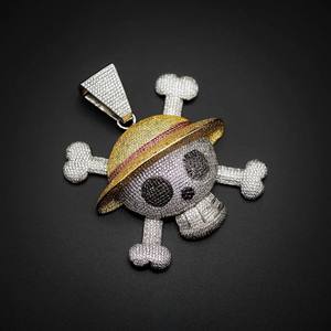 VVS Iced Out Moissanite Pendant 3D Cartoon Ghost Kawaii Charm Hiphop 925 Silver Custom - Product Image 1