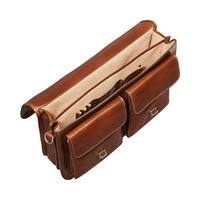 Porte-documents d'avocat de luxe en cuir véritable fait main avec serrure à combinaison sécurisée pour documents et ordinateur portable – Vente en gros et personnalisation