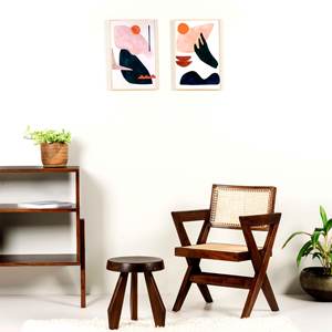 เก้าอี้ไม้สไตล์ Pierre Jeanneret แบบขายส่ง ขา X พร้อมที่วางแขน หุ้มด้วยหวายธรรมชาติ สำหรับห้องรับประทานอาหารและห้องทำงาน - Product Image 6