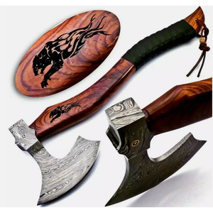 Hacha de Damasco Profesional Industrial Personalizada al por Mayor con Servicio OEM ODM, Hacha de Caza Hecha a Mano, Hacha Tomahawk - Product Image 6