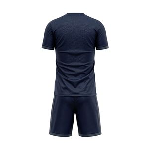 Football Kit Solid <b>Navy</b> Blue Soccer Uniform Set Professional Match Jersey Matching Shorts Breathable Performance Training Gear - Product Image 2