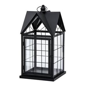 Lanternes en métal cuivre de luxe, nouvelle arrivée, forme de cabane avec panneaux en verre – Lanternes décoratives modernes pour la maison et les mariages - Product Image 1