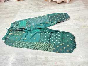 Pantalon large unisexe en rayonne patchwork style bohème, coupe régulière, séchage rapide, taille haute, longueur intégrale, idéal pour l'été et la plage, vente en gros - Product Image 4