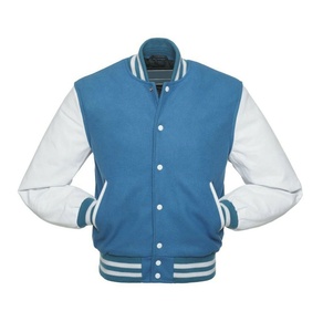 Original Wholesale Unisex Custom Letterman Baseball College Melton Woolen with Leather - Product Image 3