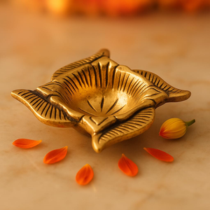 Lampe à huile Swastik en laiton de qualité supérieure, faite à la main, Deepak traditionnel, Pital Deepam décoratif pour cérémonie d'inauguration, festival, maison - Product Image 2
