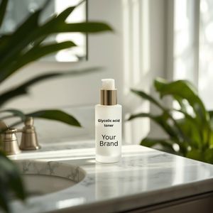 Tónico Facial con Ácido Glicólico, Fórmula Personalizada para un Cuidado de la Piel Calmante, Limpiador Natural OEM, Tónico Unificador del Tono de Piel Sensible - Product Image 1