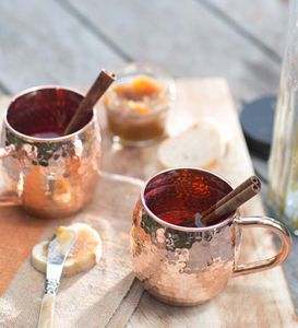 Hammered copper beverage mug collection ruby meadow drink <b>cups</b> <b>reusable</b> cocktail mugs premium durable - Product Image 5