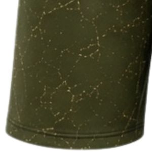 Olive Green Gold Speckled Print Sports <b>Shorts</b> with <b>Elastic</b> <b>Waistband</b> Lightweight Breathable Athletic Gym Training Performance - Product Image 6