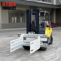 STMA EPA Motor Mini 3-Tonnen Gas/LPG Kran Gabelstapler Propan 3000kg mit Ballenklammer-Aufsatz in US Carretlla Elevadora