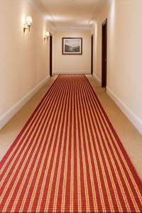 PVC Eco-Friendly Handmade <b>Rug</b> with Striped Pattern and Latex Backing for Home & Hotel Flooring - Product Image 2