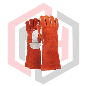 Guantes de Soldador Hot Shot, de Cuero, con Puño de Seguridad, Antiestáticos, Cosidos, Flexibles, Transpirables, Resistentes a Desgarros y al Desgaste - Product Image 1