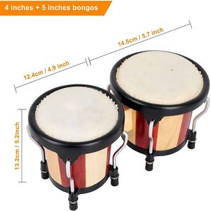 Tambor de <span class=keywords><strong>Bongo</strong></span> de cámara de arce para niños pequeños con cabezas de piel de oveja - Product Image 4