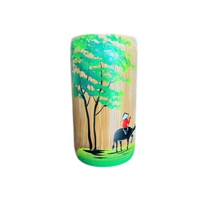 Portaplumas de bambú pintado, estilo artesanal moderno, natural, ecológico, estilo vietnamita, decoración de mesa para el hogar, regalo. - Product Image 2
