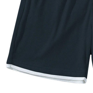 Pantalones Cortos Deportivos Casuales para Hombre, Transpirables, de Cintura Media, con Cordón Elástico, Estilo Relajado de Verano, con Bolsillos Laterales, Ribete en Contraste, de Secado Rápido - Product Image 6