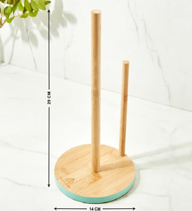 Porte-serviettes en papier sur pied en bois avec bras rotatif à 360° pour cuisine, support à serviettes de cuisine moderne et amovible - Product Image 2