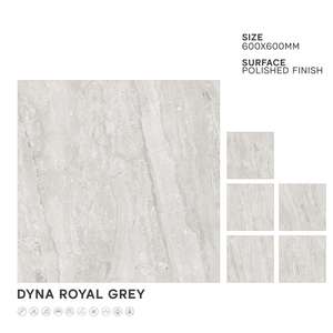Vistaar Brand 2x2 Export Quality 60x60cm Polished 600x600 Dyna Grey Glossy Porcelain Floor Tiles High Quality Made in India - Product Image 3