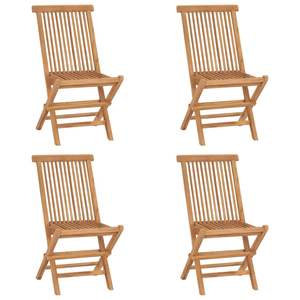 Juego de 4 Sillas de Jardín de Teca - Product Image 1