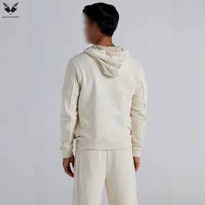 Men Street Wear In Different Color Contrast Top Selling Best Product Zipper Hoodie And Drawstring High Waist Shorts <b>Set</b> - Product Image 4