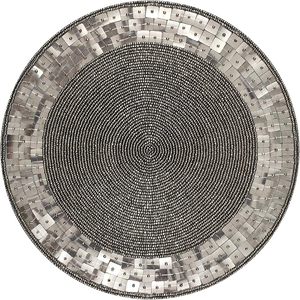 New Arrival Handmade Anti-Slip Glass <b>Beaded</b> Table Mat Dinner Table Glass Beads Charger Place Mats Home Wedding Party Decor - Product Image 3