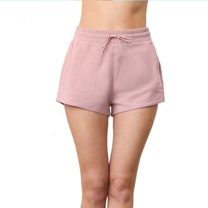 2026 Custom High Quality Plus Size Women's Shorts Set Comfortable Breathable <b>Plain</b> Dyed Promotional Shorts - Product Image 1