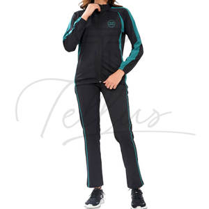 Conjunto deportivo de dos piezas para mujer, ropa deportiva de algodón y felpa, conjunto de jogging con cuello redondo, chándal estampado para mujer - Product Image 2