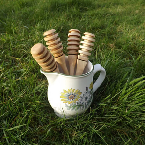 Cuchara y espumadera de miel de madera ecológicas, plateadas con acabado espejo, diseño clásico, capacidad personalizada, hechas en Uttar Pradesh - Product Image 1