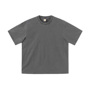 เสื้อยืดแขนสั้นโอเวอร์ไซส์ผู้ชาย คุณภาพสูง ผ้าฝ้าย 100% สกรีนโลโก้ได้ ระบายอากาศดี สไตล์สตรีทแวร์ - Product Image 3