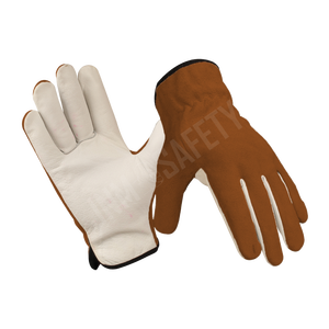 Guantes de Trabajo de Piel de Cabra y Vacuno, Resistentes a la Abrasión, Duraderos, para Jardinería y Protección Personal - Product Image 2