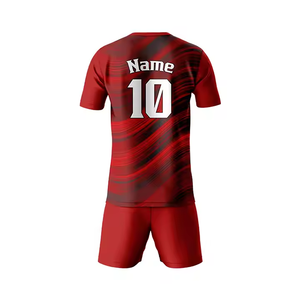 Uniforme Profesional de Fútbol, Conjunto de Camiseta y Pantalones Cortos, Ropa Deportiva Transpirable, Tejido de Secado Rápido, Atuendo Cómodo para Equipo - Product Image 3