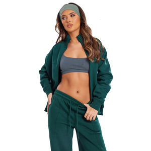 Conjunto Deportivo Estampado de Primavera para Mujer, Chaqueta con Capucha y Cremallera Completa, Pantalones Elásticos Ajustados, Ropa Deportiva de Secado Rápido para Entrenamiento, Gimnasio y Running - Product Image 1