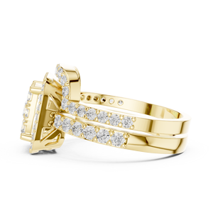 แหวนทองคำแท้ 14k ทรงกลม ประดับเพชรแล็บโกรว์ สำหรับผู้หญิง สวมใส่ได้ทุกวัน สามารถสวมซ้อนกับแหวนวงอื่นได้ - Product Image 2
