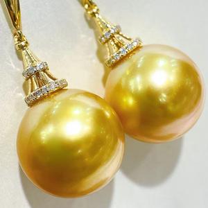 Luxurious 12-13mm Australian White Natural Pearl Earrings Slightly Flawed 925 Silver Fashion <b>Drop</b> Design Gift <b>Box</b> Wenchi Model - Product Image 3