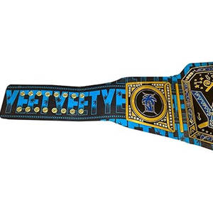 New Jey Uso YEET Championship Title Belt Undisputed Wrestling Championship Belt 2MM Metal Plate Adjustable Leather Strap - Product Image 4