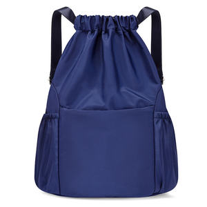 Mochila Morada con Cordón, Bolsa Deportiva de Poliéster, Correas Ajustables, Diseño Liso, Suministros al por Mayor OEM - Product Image 4