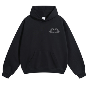 เสื้อฮู้ดดี้ผ้าฟลีซเนื้อหนักคุณภาพสูง 100% ผ้าฝ้าย พิมพ์ลายสำหรับฤดูหนาว ไม่มีเชือกผูก  แบบเรียบ สำหรับผู้ชาย สตรีทแวร์ รับทำโลโก้ OEM - Product Image 6