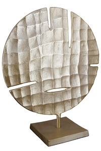 Modern Metal Foliage Sculpture Handmade Artistic Tabletop Decor for Home Office Circular Design Plants Theme Eco-Friendly - Product Image 5