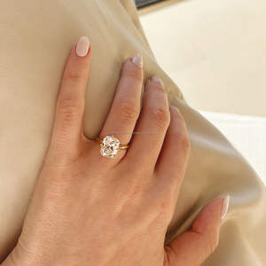 IGI/GIA Lab Grown Cut Diamond Vintage 14k jaune mariage/bague de fiançailles unisexe or blanc fin pour anniversaire fête-digne - Product Image 4