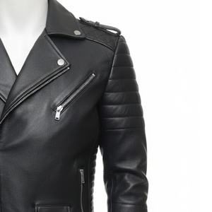 Solid Color Casual Men's <b>Winter</b> <b>Leather</b> <b>Jacket</b> with Front Logo Breathable & Eco-Friendly Streetwear - Product Image 3