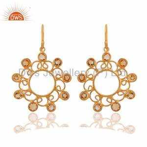 Boucles d'oreilles en pierre précieuse plates or, bijou en pierre précieuse, plaqué or, à la mode, véritable et boucles d'oreille pour hommes - Product Image 3