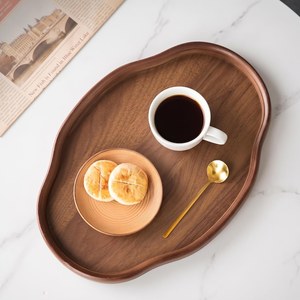 Elegant Oval Storage And Serving Tray Smooth Stylish Coffee Snack Breakfast Wooden Tray For <b>Table</b> Decor And Daily Use - Product Image 3