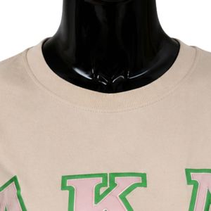 เสื้อยืดสีเบจพิมพ์ลายตัวอักษร AKA แขนสั้นสำหรับผู้หญิง เสื้อแฟชั่นลำลองผ้าฝ้าย เสื้อสตรีทแวร์ลายกราฟิก เสื้อผ้าผู้หญิงขายส่ง - Product Image 5
