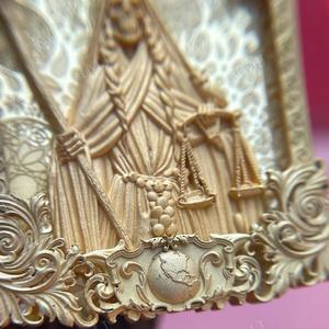 Colgante de Santa Muerte, Colgante de La Muerte, Calavera, Amuleto Religioso, Engaste de Reloj de Arena, Moissanita VVS, Pasa el Test de Diamante - Product Image 5