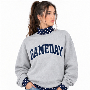 Sudadera Rosa de Cuello Redondo para Mujer, Estampado de Letras Gameday, 100% Algodón Tejido, Corte Regular, Estilo Otoñal - Product Image 4