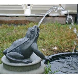Sculpture de grenouille sauteuse, finition patine verte antique, artisanat en métal, ornement décoratif de grenouille pour pelouse et ferme - Product Image 5