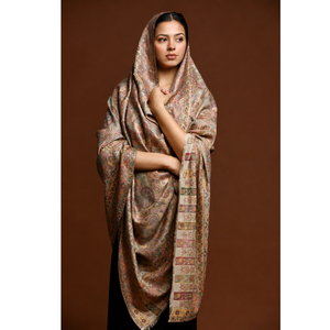 Women's Long <b>Wool</b> Shawl Machine Woven Floral Pattern Multi Color Warm Winter <b>Wrap</b> for Party Use - Product Image 1