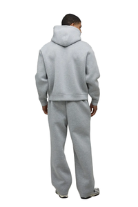 Relaxed Hooded Jacket Matching <b>Trousers</b> Full <b>Zip</b> Closure Ribbed Cuffs Elastic Waist New Casual Layering Oversized Tracksuit - Product Image 5