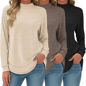 Sweat-shirt personnalisé pour femme, coupe ajustée, vente en gros, streetwear, pull décontracté, col rond, hiver, avec logo personnalisé OEM, marque privée - Product Image 3