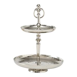 Two Tier Stainless Steel Cake Stand <b>Round</b> Dessert Display <b>Tray</b> For Party Cupcake Serving Home Decor & Organization - Product Image 1