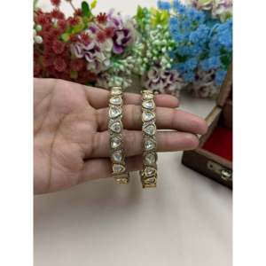 Indian Ethnic Fashion Bangle-Mamta Victorian Openable Bangles - Product Image 2